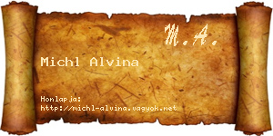 Michl Alvina névjegykártya